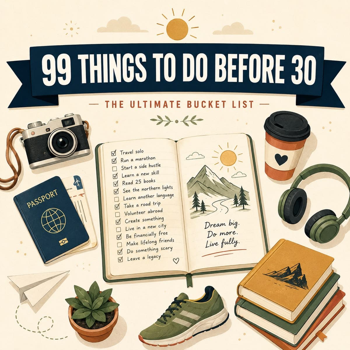 99 Things To Do Before You Turn 30