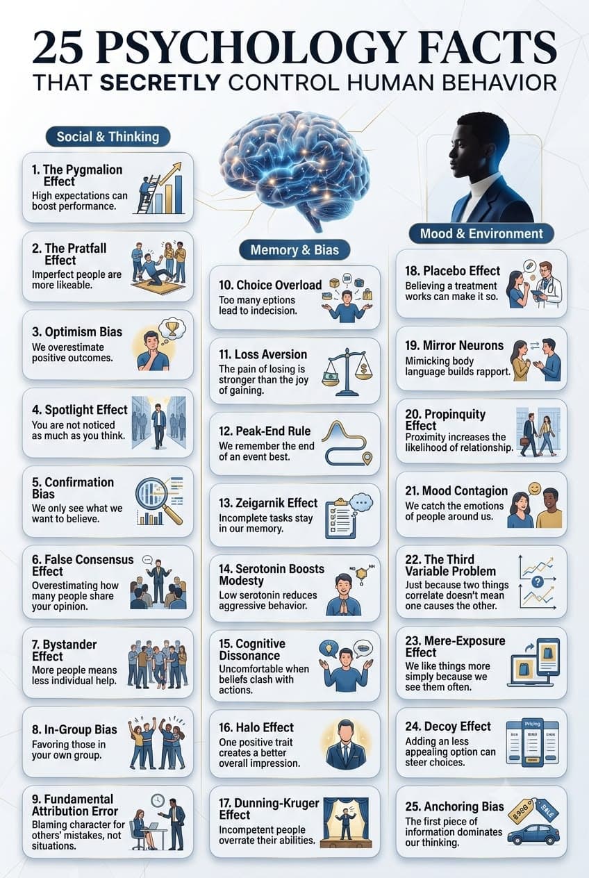 25 Psychology Facts That Secretly Control Human Behavior
